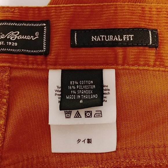 Eddie Bauer Corduroy Pants Women's Size 6 Natural Fit BURNT ORANGE - Picture 3 of 8